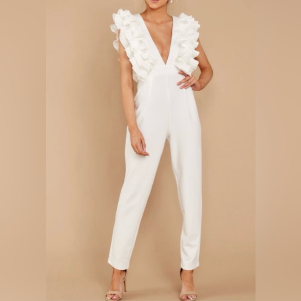 Red Dress Boutique White Jumpsuit | size: S